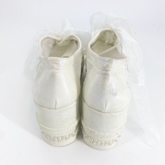 Stilo Personalized Platform Lace Bridal Shoes Sz 8 - Picture 4 of 7